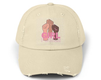 Girl Power Distressed Hat