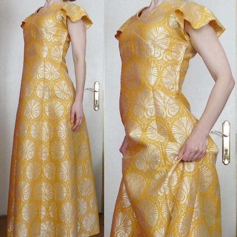 Victoria Silver Lurex Gown Dress