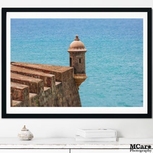 Puerto Rico Print, El Morro Print, Ocean, Travel Photography, Rustic Print, Old San Juan, Puerto Rico Art, Living Room Decor, Fort Print, 18