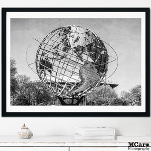 Queens Print, Queens Unisphere Globe, Sculpture Print, New York Photography, US Open, Queens Art Print, Worlds Fair Print, NY Art Print, 41