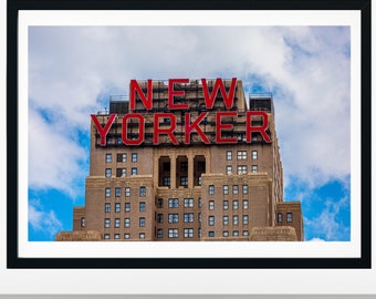 Photographie de la ville de New York, impression de l'hôtel New Yorker, impression de New York, impression d'art de la ville de New York, impression d'art architectural, 5 x 7, 8 x 10, 16 x 20