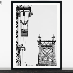 New York Print, Bridge Photography, 59th Street Bridge, NYC Print, Roosevelt Island, Manhattan Wall Art, NY Photography, Queens Print, 56