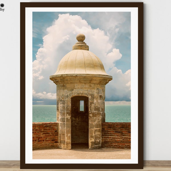 Puerto Rico Photography, El Morro Print, Rustic Print, Old San Juan, Travel Print, Puerto Rico Wall Art, Living Room Decor, Sentry Fort Art