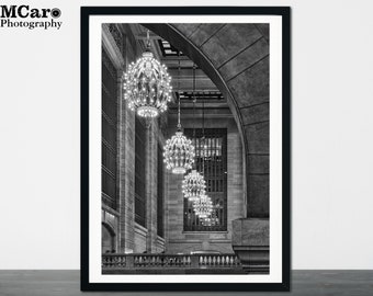 Grand Central Station Chandeliers Print, Manhattan Print, New York City Photography, Modern, Metropolitan Art Print, Office Wall Decor, 40