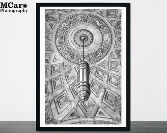 New York Art Print, Art Deco Print, Architectural Photography, Black and White New York Print, NYC Print, Manhattan Print, Chandelier Print