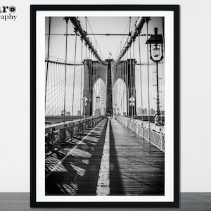 Brooklyn Bridge Print, New York City Photography, NY Print, Brooklyn Bridge Art, NYC Wall Art, Black and White Photography For Your Home