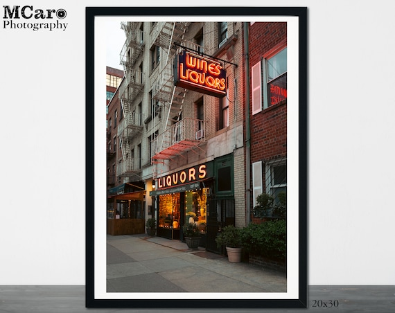 New York Art Print, Liquor Store Print, West Village Print, Manhattan Print, New York Color Print, NYC Art Photography, Home Decor Print, 83