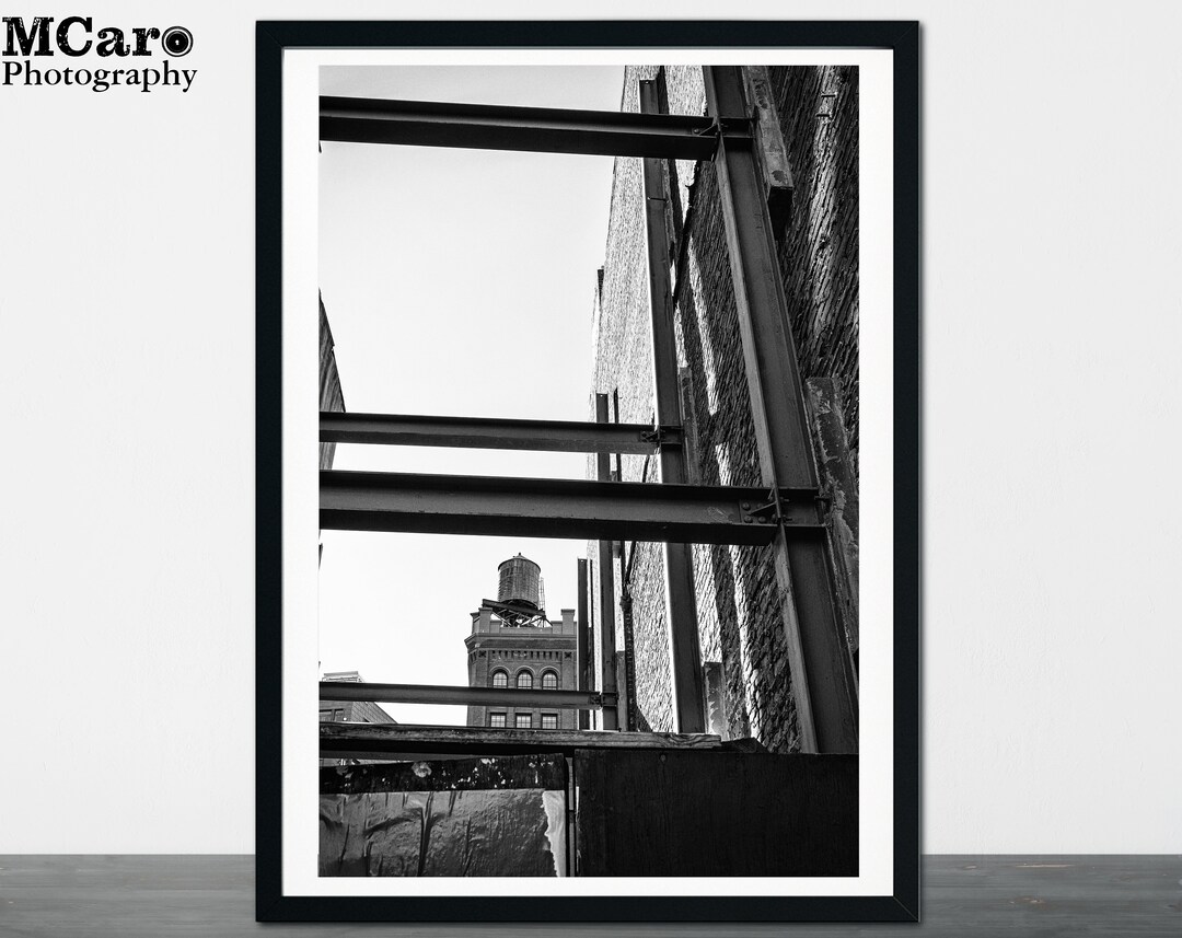 New York City Print, Black and White Photography, Water Tower Print ...