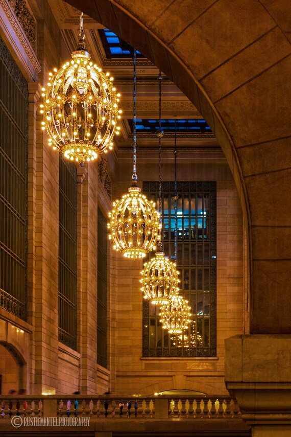 Grand Central Station Chandeliers Print Manhattan Print New York City Photography Classic New York Color Photograph Office Wall Decor