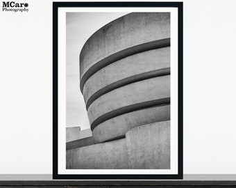 Museum Print, Guggenheim Museum Print, Frank Lloyd Wright, Brutalist Print, New York Art Print, Manhattan Print, Modern Architecture