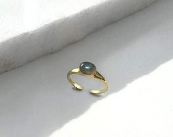 bague "Oriane" en labradorite