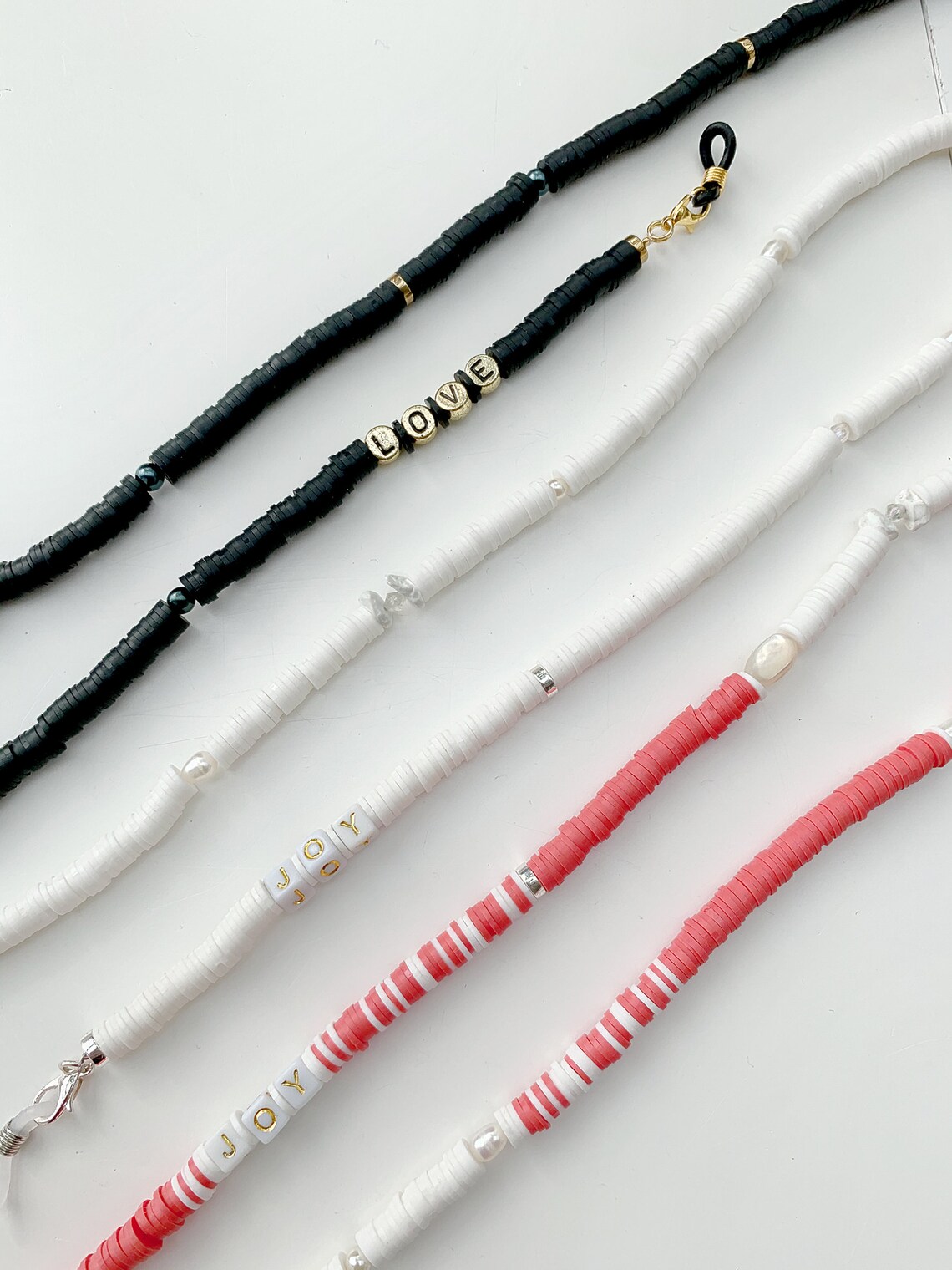 Chaine de perles heishi joy white Etsy France