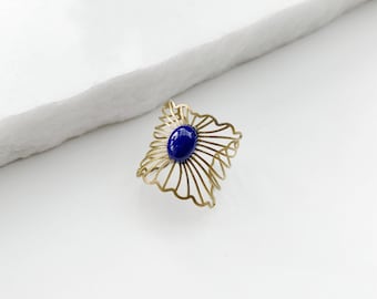 bague "Athena" en lapis lazuli