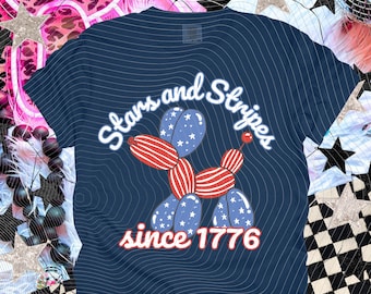 Stars and Stripes Since 1776, Patriotic Balloon Dog, Memorial Day, Independence Day