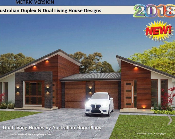 BEST SELLER ***** 5 Star  - Duplex Home Designs  - home design - Home Plans- duplex floor plans - 2 Family House Plan Design E-Book for sale