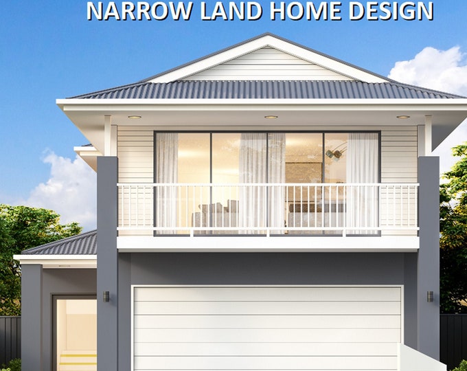 House Plans-Home Design 4 Bed Narrow 2 Story design- /Narrow home plans/modern 2 Storey/narrow  321 m2 / 3459 Sq Feet