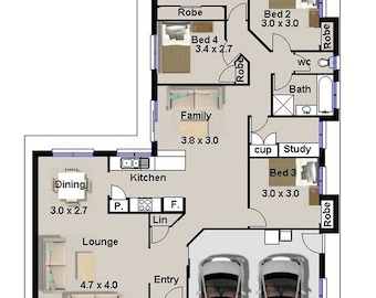 Australian 4 Bedroom House Plan Book 4 Bedroom House Plan Etsy