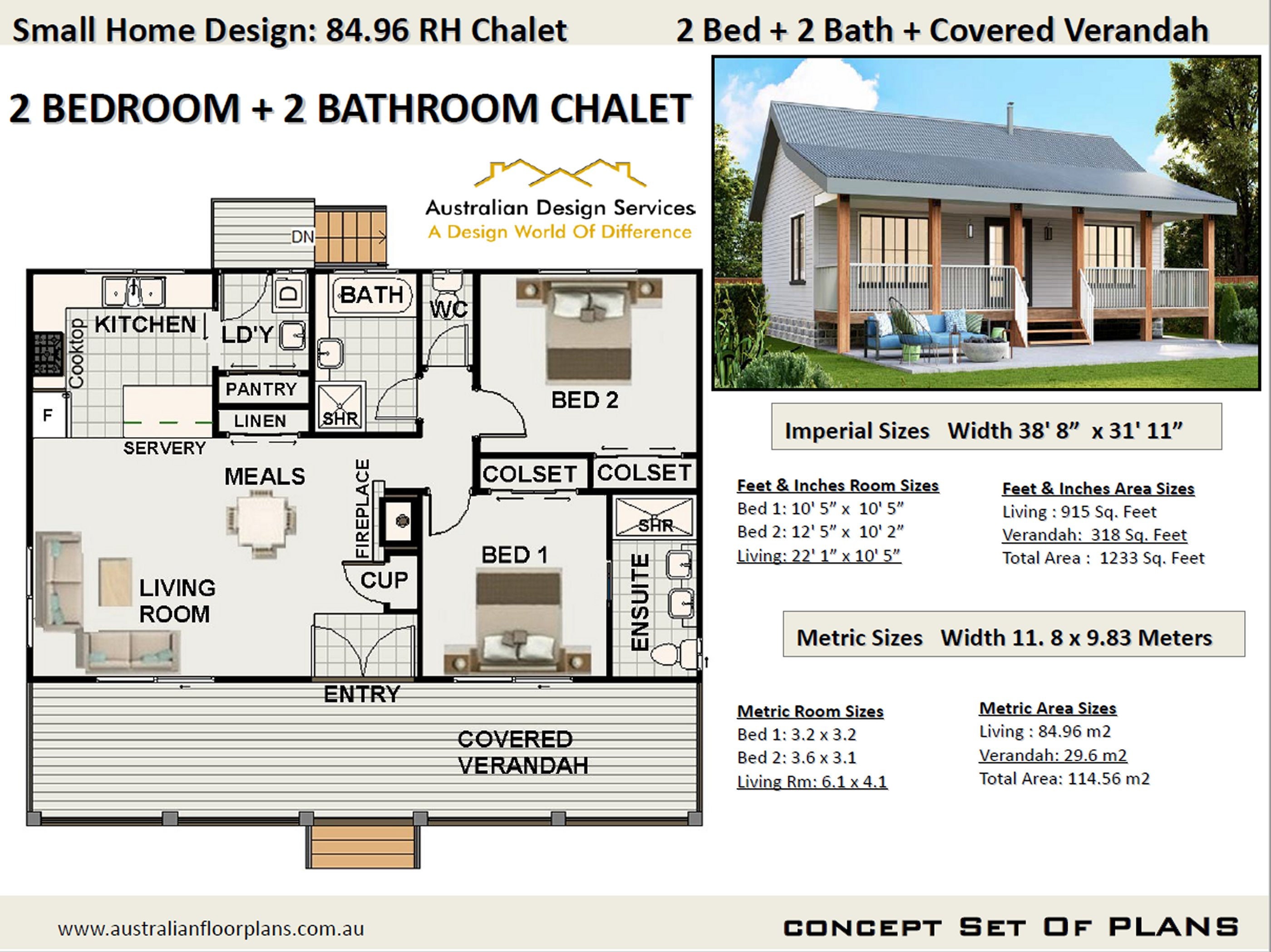 Small Chalet Home Design 2 Bedroom 2 Bathroom House Plans Etsy Small Chalet Home Design 2 Bedroom 2 Bathroom House Plans Etsy