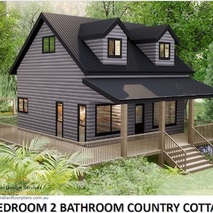 26 x 36 kleine und winzige Haus-Pläne / Unter 100 m2 oder 1200 Quadratfuß Haus-Pläne / Oma Wohnung Cottage Cabin / 2 Schlafzimmer Cottage Hausplan
