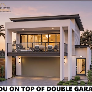 2-Bedroom House Plan 176.5 | 1900 sq ft (176.5 sq meters) – Granny Flat Above Garage | Concept House Plans for Sale