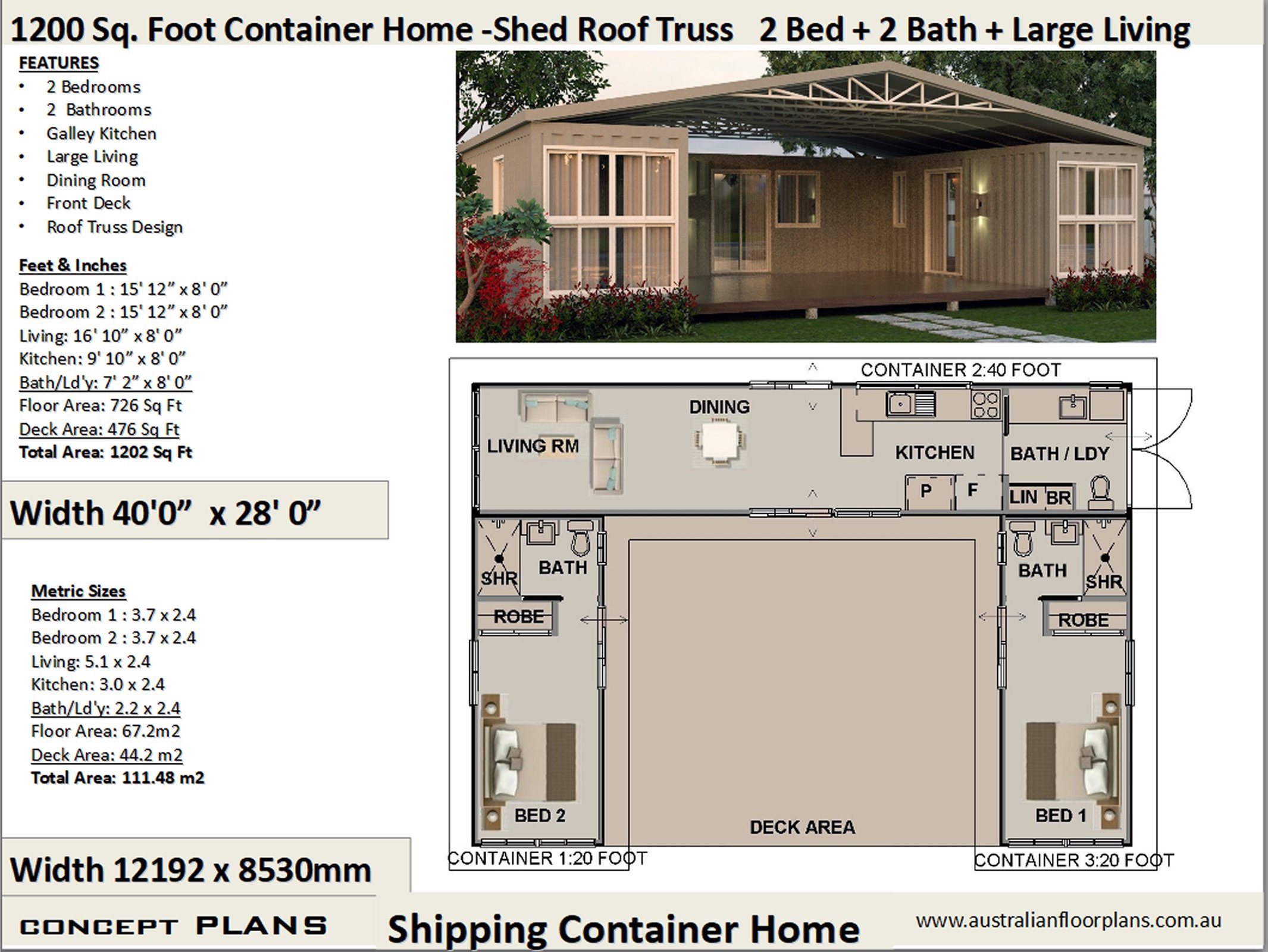 Best Selling Shipping Container house plans 1200 SQ. FOOT | Etsy