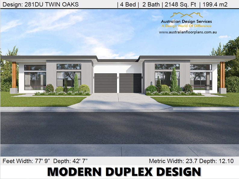 Duplex met 4 slaapkamers, best verkochte huisplannen 2 Familiehuisplan afbeelding 8