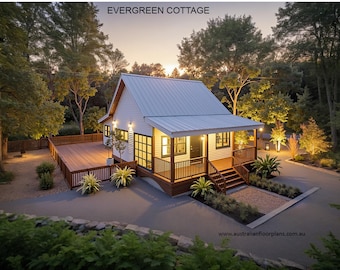 Small Cottage House Plan – 61.3 sq meters or 663 sq. ft. | Settler’s Cottage Plans for Sale (Metric & Imperial)