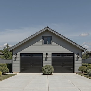 Garage & Apartment Plan - 2 Car Garage + Bedroom + Bath +  Kitchen | PDF Plan Instant Download - Full Concept Plana For Sale