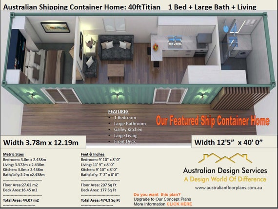 1 2 Bedroom Small And Tiny House Plans Granny Flats Etsy