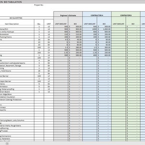 Construction Template For Sale - Building Quotes /Bids  Control TEMPLATE  - Ideal for New Home Builders and Tradesman and home renovations