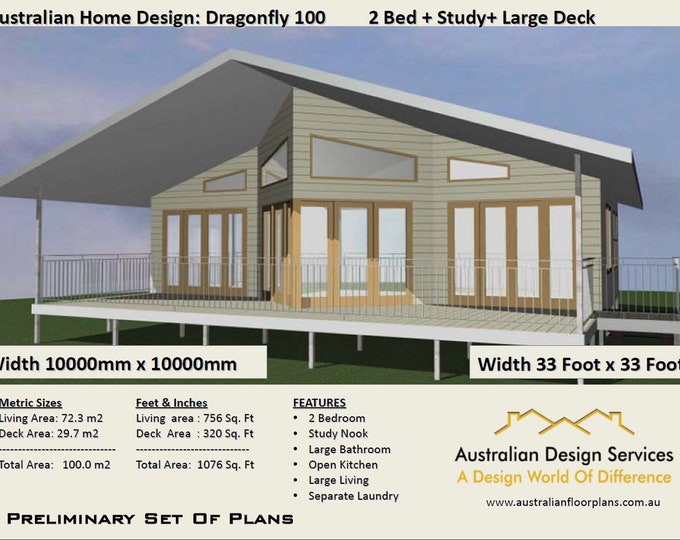 Blueprints - House plans For sale |  1076 sq foot |  2 bed small plans  | small house plans | tiny house plans | house plans blueprints