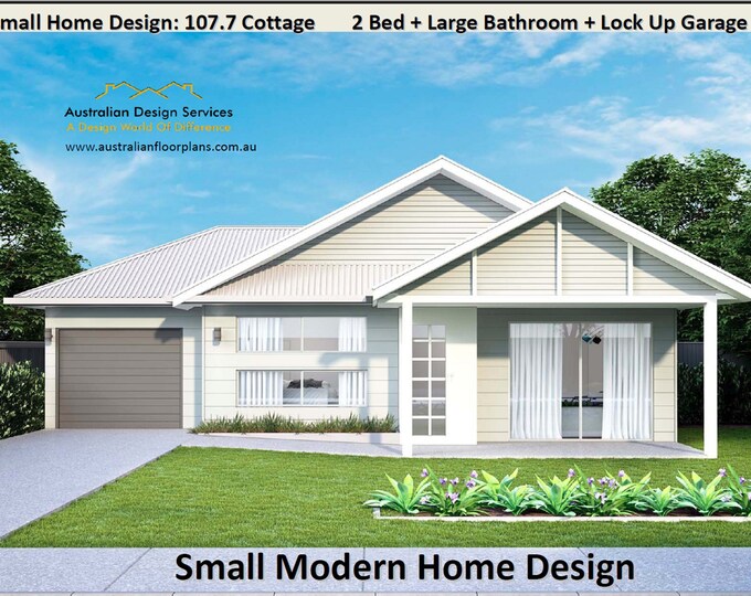 68.8 m2 or 740 sq. foot - Small & Tiny 2 Bedroom house plan/Small Cottage /House and Electrical plans for sale