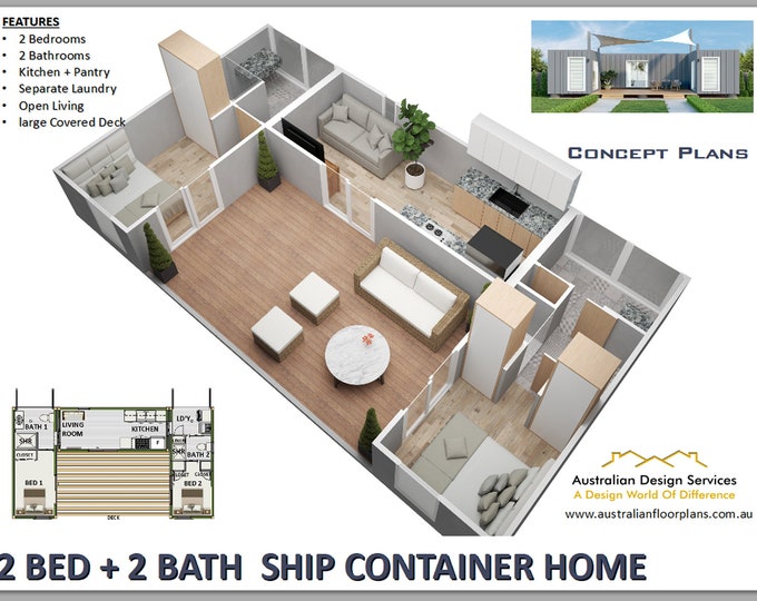 Shipping Container Home / Best Selling  house plans 700 SQ. FOOT | House Plans Container  home | 2 Bedroom 2 Bathrooms