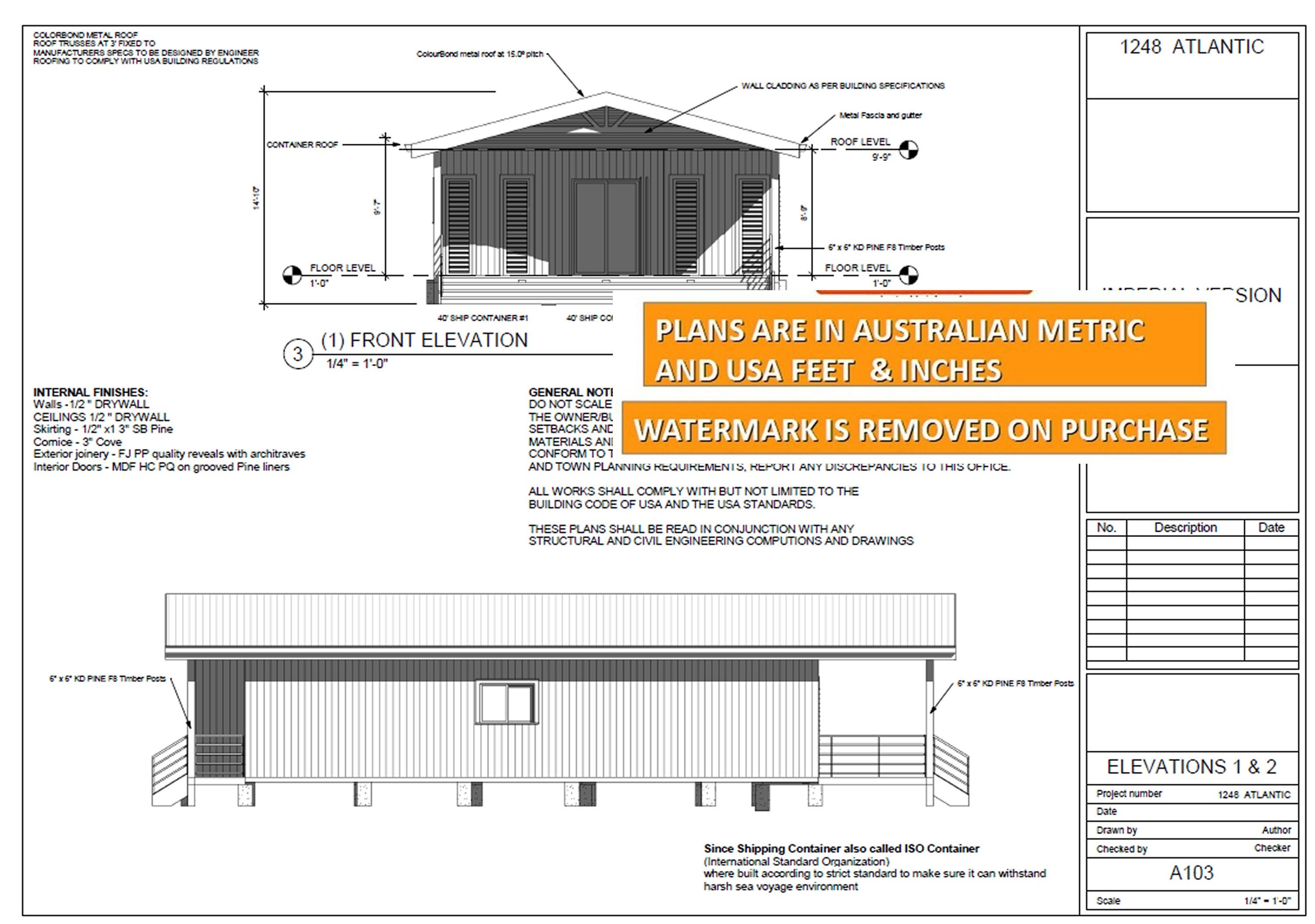 Build Plan#1248 Atlantic: Best Selling Shipping Container House Plans ...