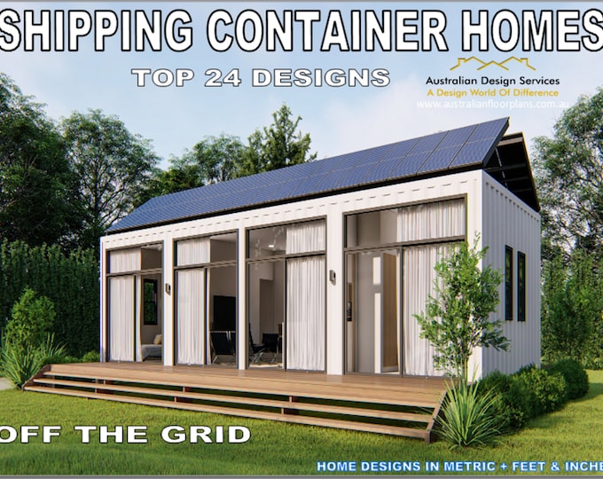 House Plans Book - Shipping Container Designs / cargo home plans / Best Buy SHIPPING CONTAINER HOMES 2022