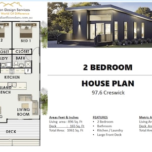 House Design: 97.6 Creswick – Compact Comfort with a Spacious Deck Total Area 82.3 sq meters | 896 Sq. Ft