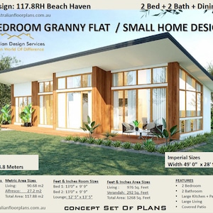 Small and Tiny Home Design  MODERN SMALL HOME - 90.6m2/ 976 Sq. Feet  - Country 2 Bed House Plans For Sale Under 1000 Sq Feet