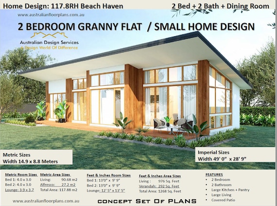 MODERN GRANNY FLAT Small and Tiny Home Design (Instant Download