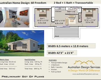 59.9 m2 | 644 Sq Feet | Home Cabin Plans, Cottage Plans, Building plans  Bedroom house plan |  | HOUSE PLANS