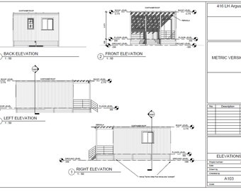 Customizable Shipping Container Home - Construction Set of House Plans | House Plans Container Home | Best Shipping Container Designs |