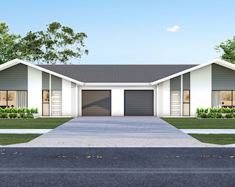 Multi Family Duplex House Plans/ 4 Bedroom Home/ modern duplex | #Multi Family  Duplex | #dual #duplex design #Concept House Plans for Sale