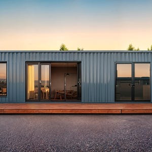 Construction Plan#40 Keppel: 40 Foot 2 Bedroom Shipping Container Home Keppel | Construction House Plans | Blueprints Feet & Inches/Metric