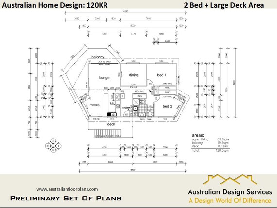 2 Bedroom Concept Blueprints 2 Bedroom House Design Plans Narrow Lot House Plan Sale 89 M2 Living Area Or Total 102 3 M2 Or 1291 Sq Foot