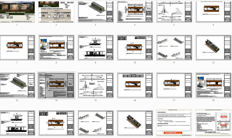 40 Foot 2 Bedroom Shipping Container Home Keppel Construction House Plans Blueprints USA feet & Inches Australian Metric Sizes Sale image 6