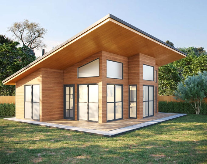 Construction Set Of  house plans | Small Home Design: 87.7 Lodge   | Granny Flat HOME DESIGN PLANS |