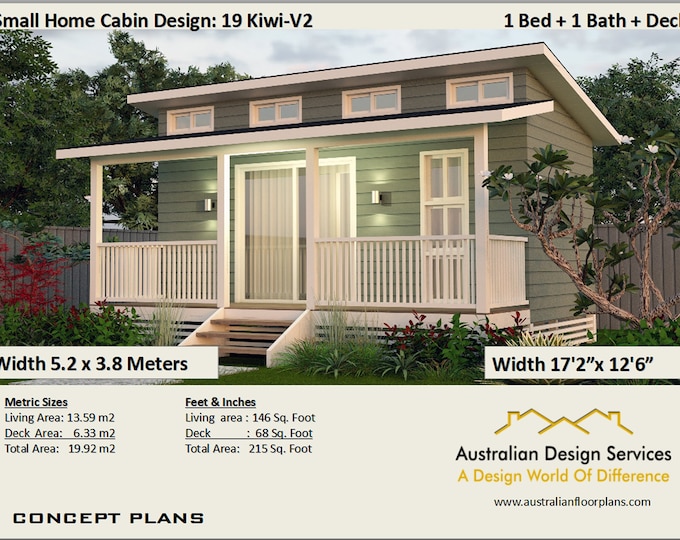 Affordable Tiny House Plans All New Design 215 Sq. Ft. or 19.92 Sq Meters Building concept Plans