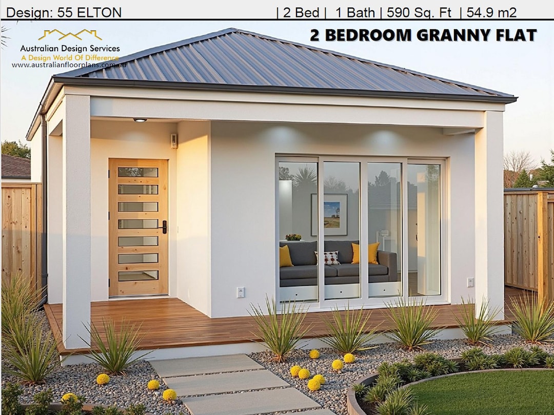 55 Elton | 642 Sq. Feet or 59.74 M2 | 2 Bedroom House Plan | Small and ...