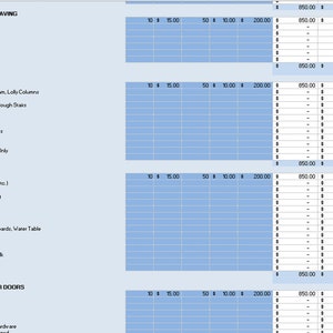 EXCEL- CONSTRUCTION BUDGET Template Cost Breakdown - Ideal for New Home ...