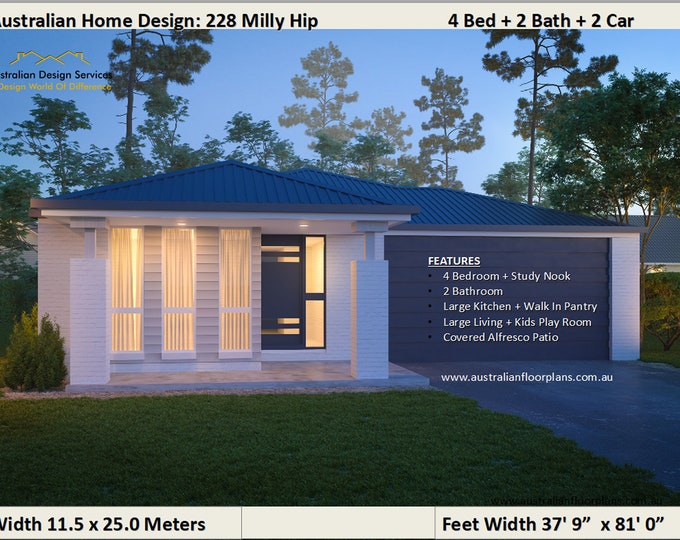 House Plan 4 Bedrooms plus study- House plans for sale 2462 Sq. Foot (228 m2)