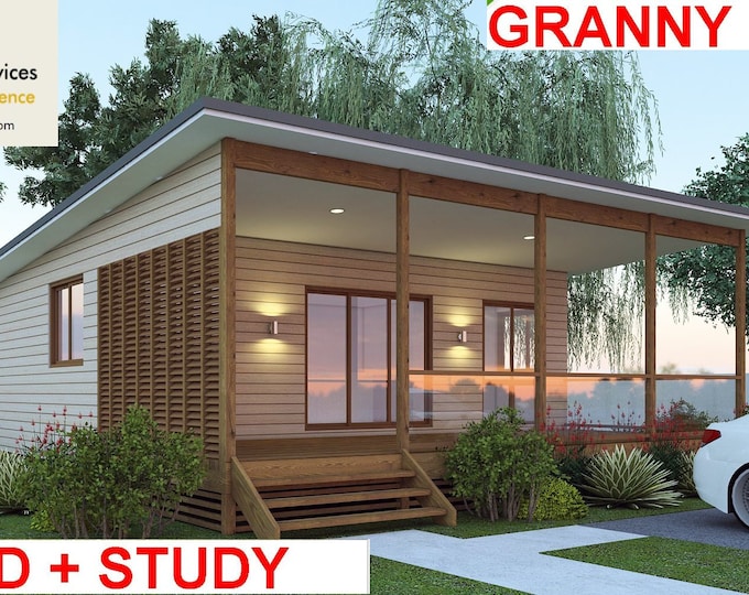 2 Bedroom house plan 89.8 m2 or 966 sq foot -  Australia and USA Concept Plans ( blueprints ) For Sale